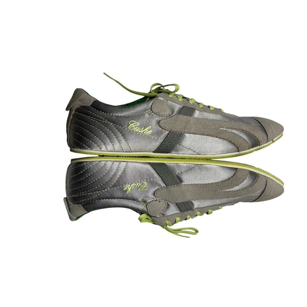 Cushe Vinyl Sleeve Light Grey UW00475 Sporty Tie Casual Sneakers Shoes Women's 9